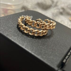 Elegant Gold Chain Link Earrings